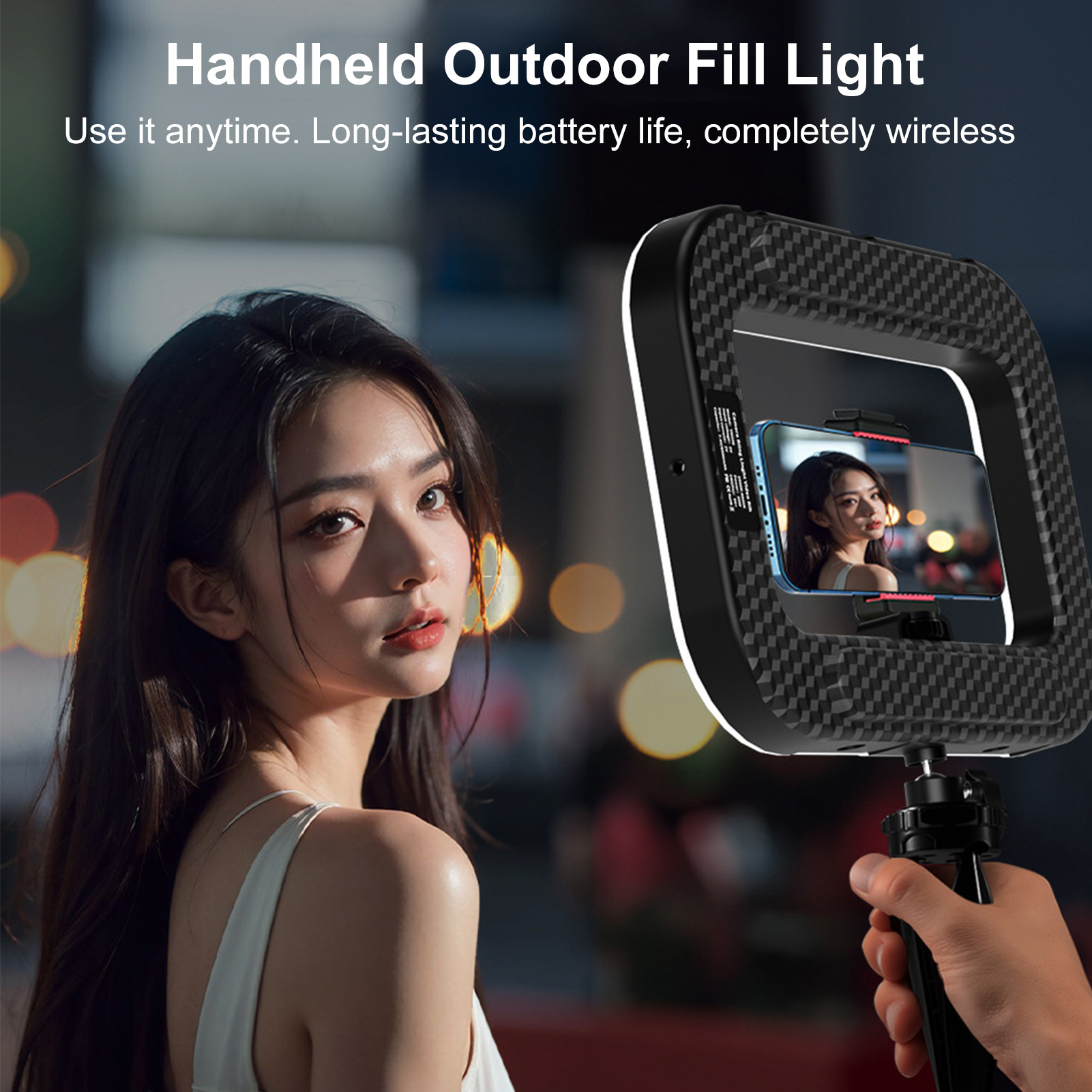 Photography Lighting Handheld - ضوء هاتف محمول قابل لإعادة الشحن