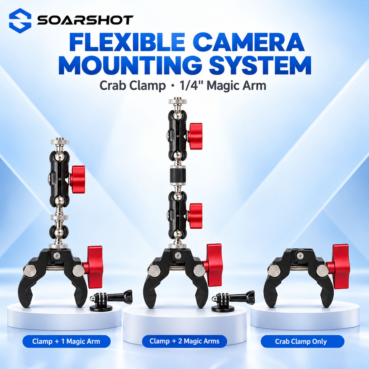 Photography Lighting Description - حامل كاميرا SOARSHOT بمشبك على شكل
