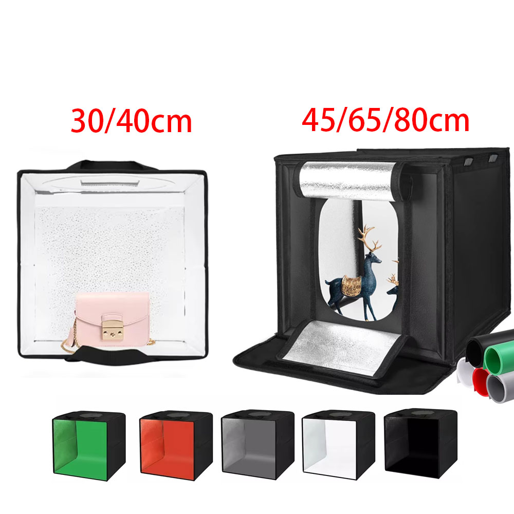 Photography Lighting Kit Portable - 30/40/45 65 80 سنتيمتر التصوير خيمة