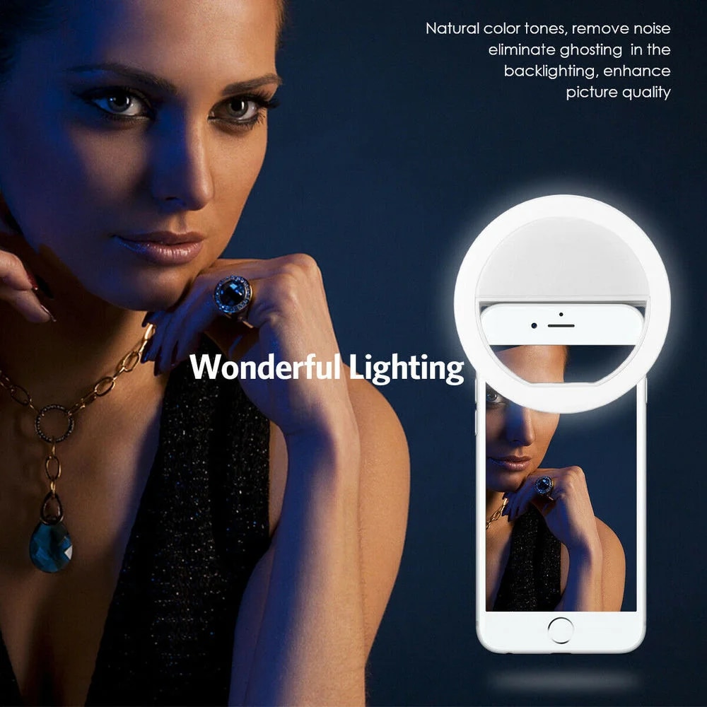 حلقة سيلفي ليد قابلة لإعادة ال - مراجعة Photography Lighting Game وسعره