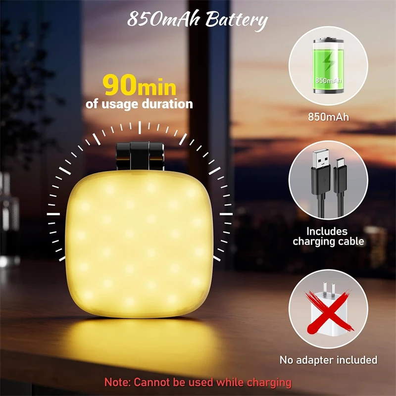 2 في 1 ضوء سيلفي للهاتف المغنا - مراجعة Photography Lighting Brands وسعره