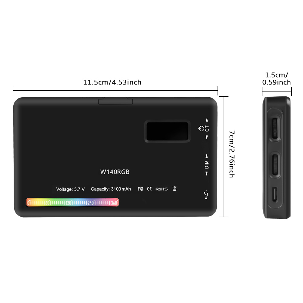 SH W140 LED RGB الفيديو الضوئي - مراجعة Photography Lighting Description وسعره