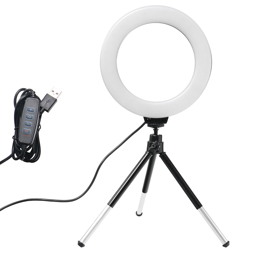 مصباح حلقي صغير للسيلفي مقاس 6 - مراجعة Photography Lighting Description وسعره
